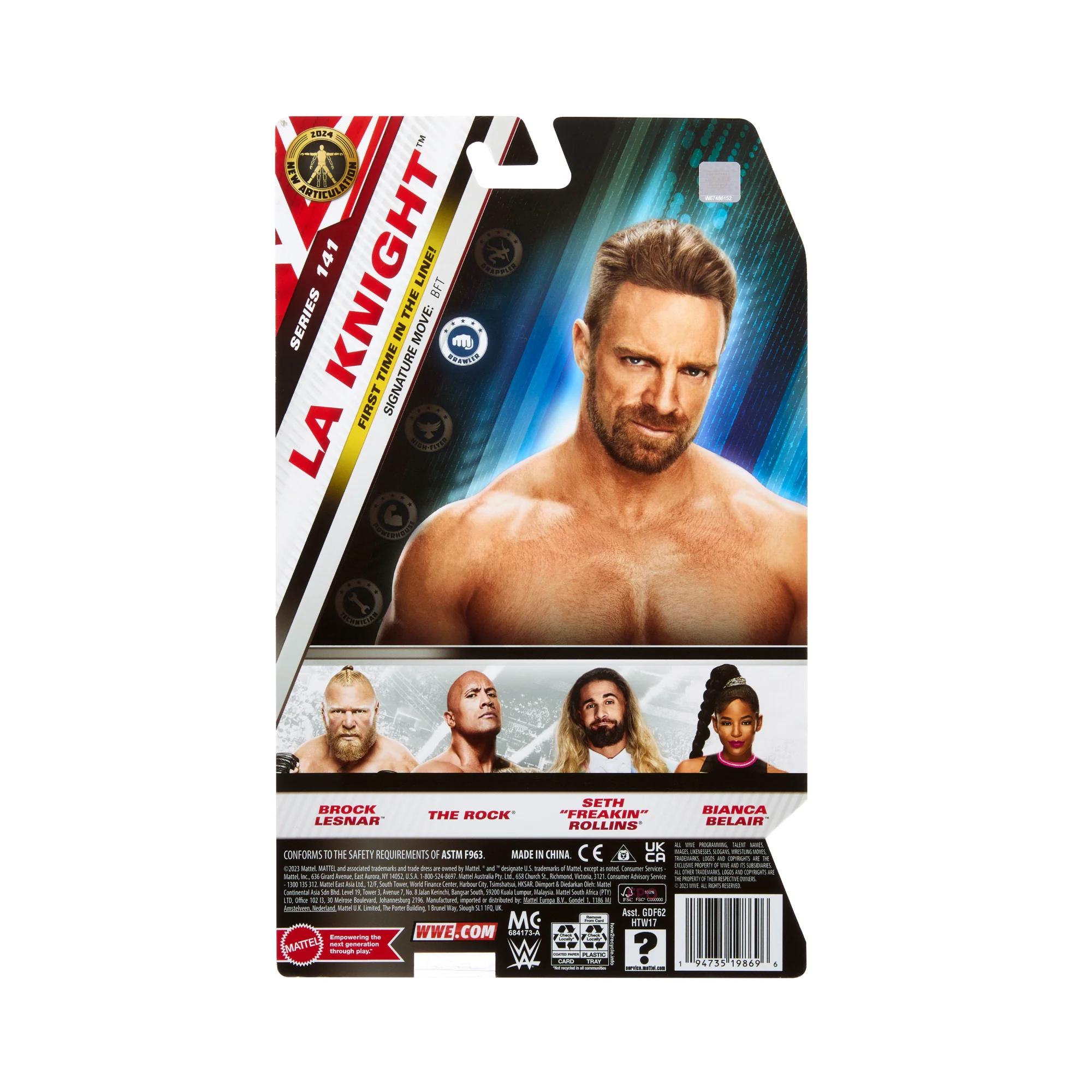 WWE La Knight Action Figure, 6-inch Collectible Superstar With Articulation & Life-Like Look - Image 6