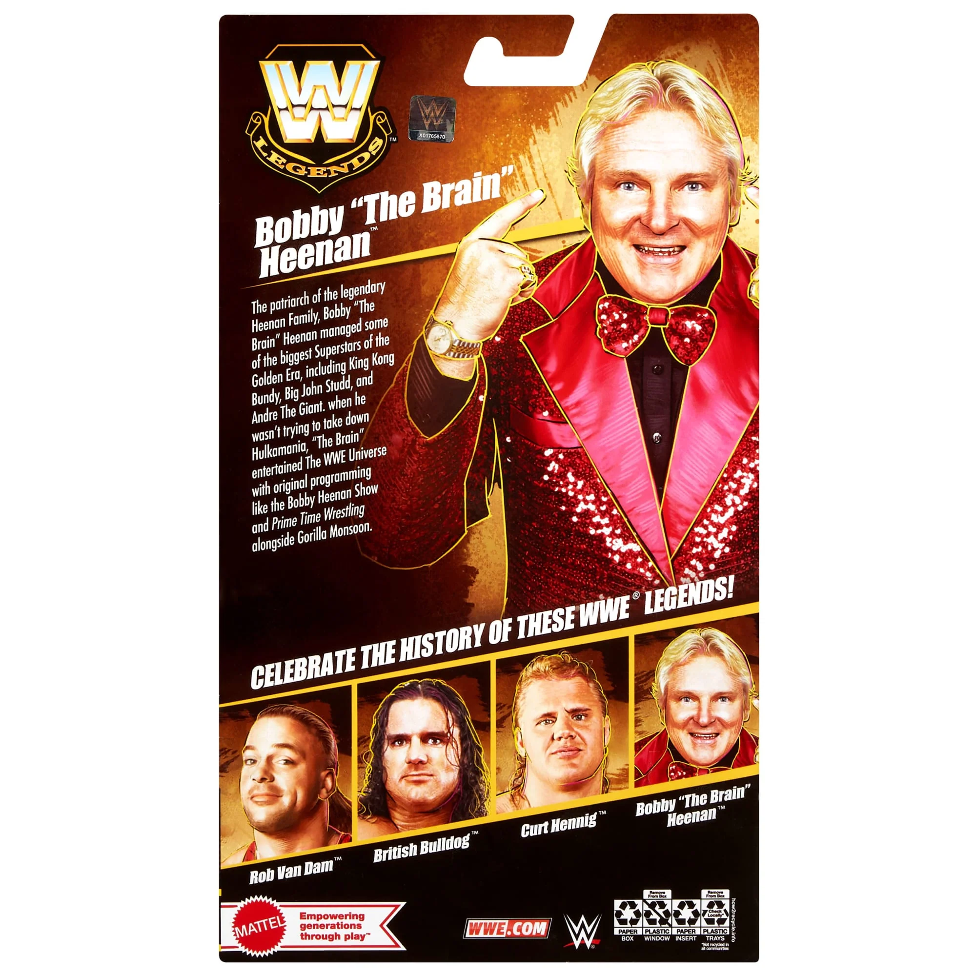 WWE Elite Legends Bobby “The Brain” Heenan Action Figure & Accessories, Series 29 6-Inch Collectible - Image 6