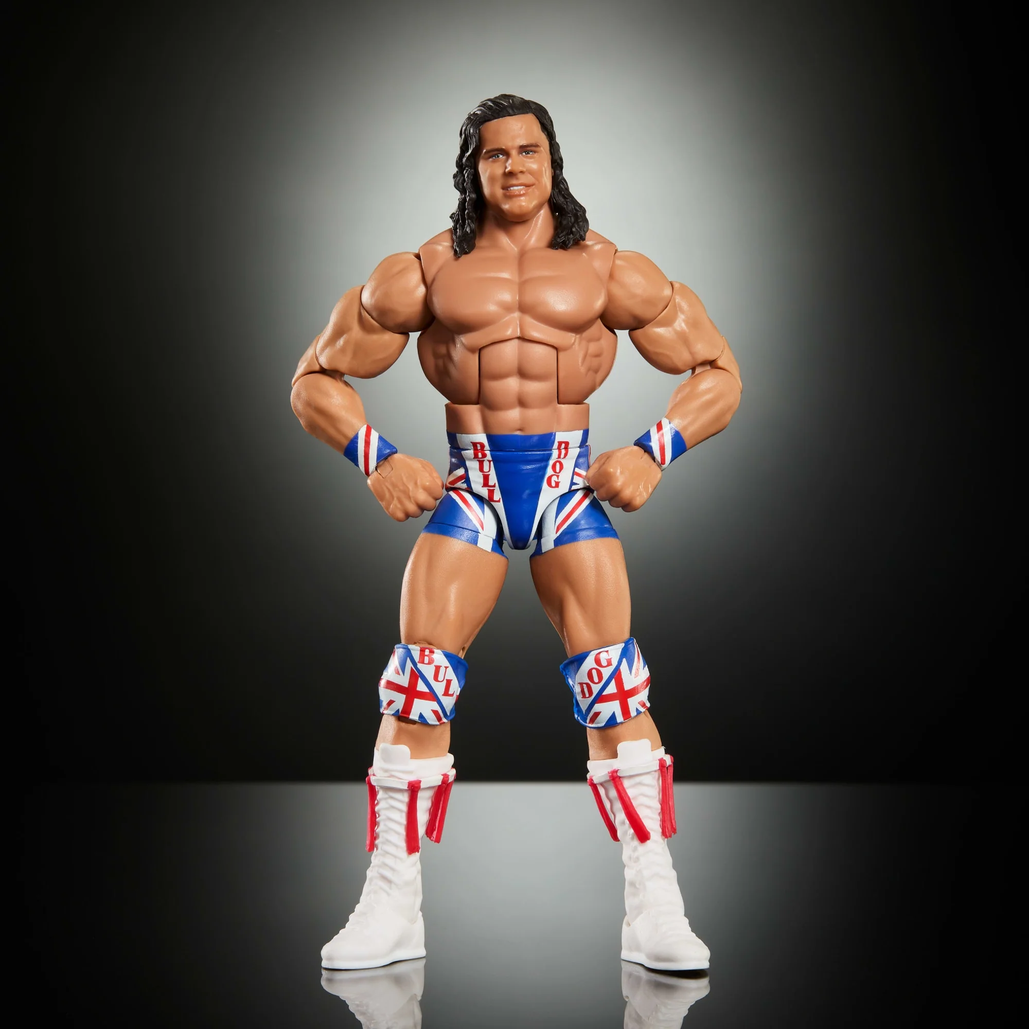 WWE Elite Legends British Bulldog Action Figure & Accessories, Series 29 6-Inch Collectible Set - Image 3