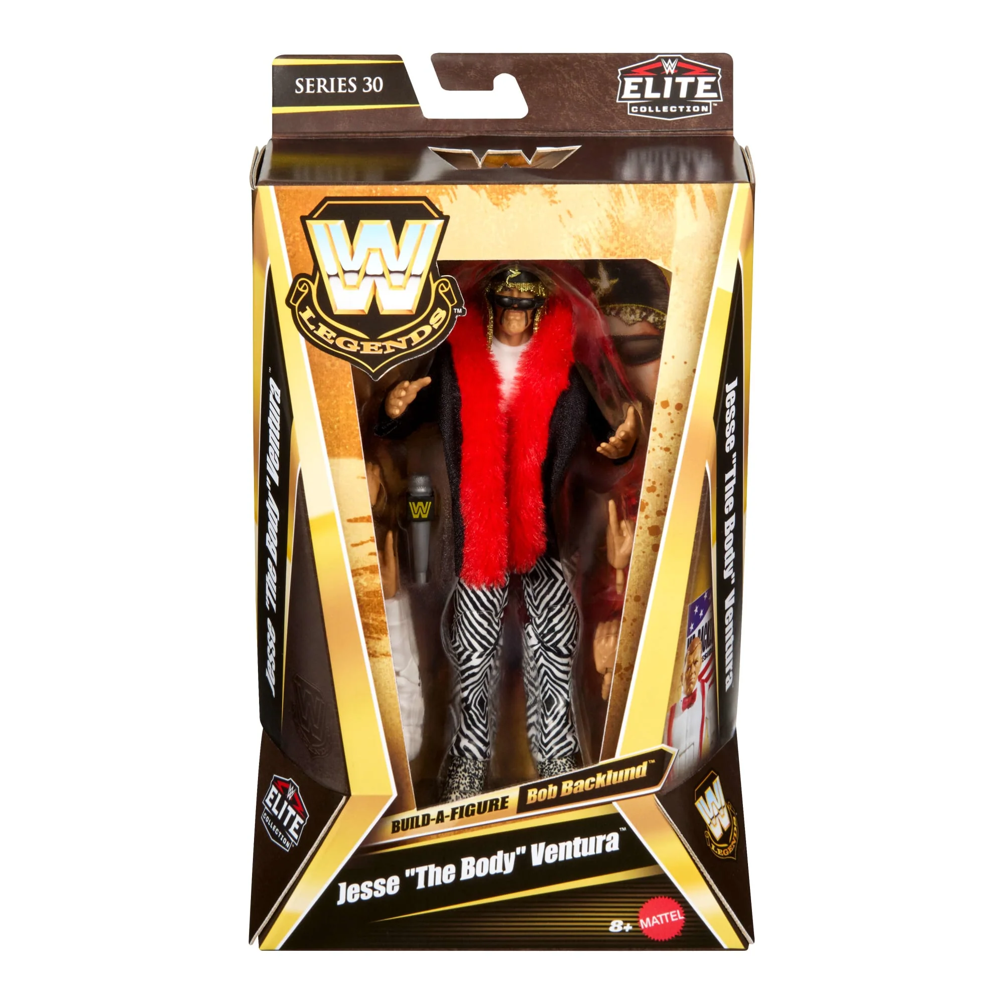 WWE Elite Legends Jesse “The Body” Ventura Action Figure & Accessories, Series 30 6-Inch Set - Image 2