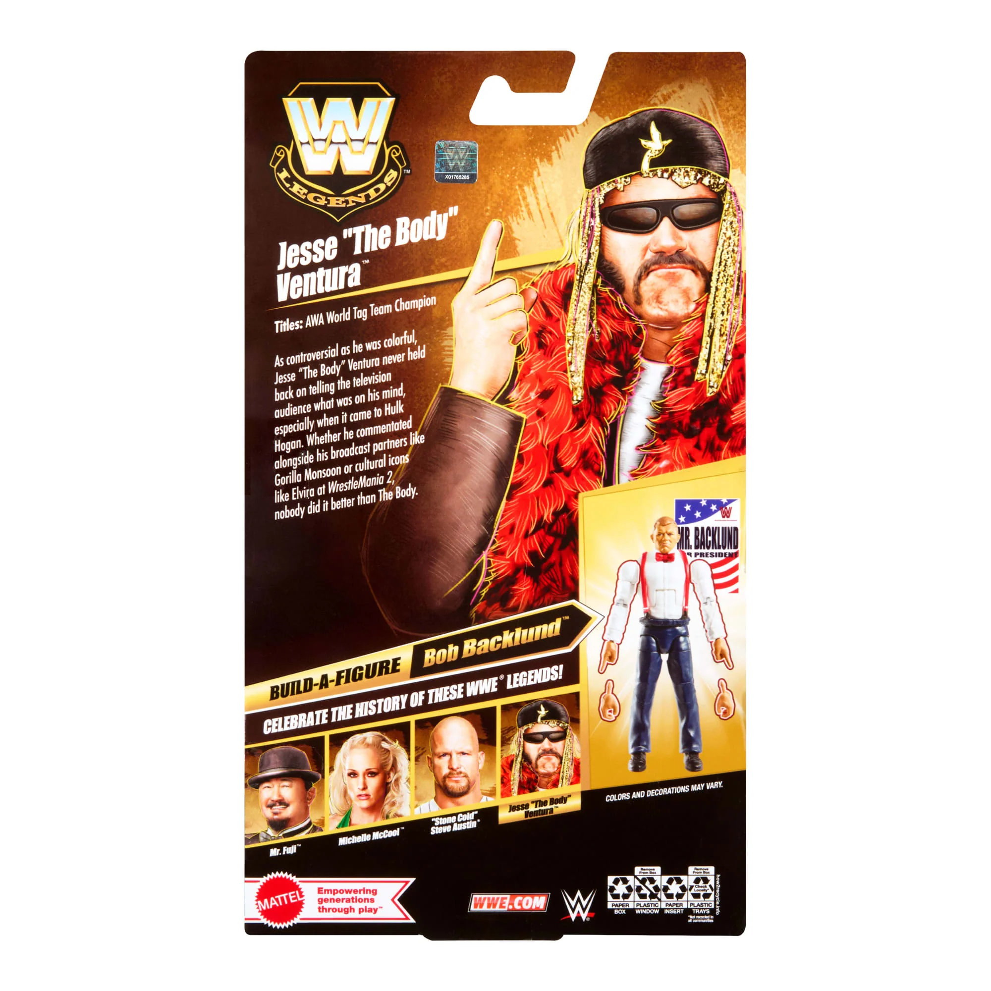 WWE Elite Legends Jesse “The Body” Ventura Action Figure & Accessories, Series 30 6-Inch Set - Image 6