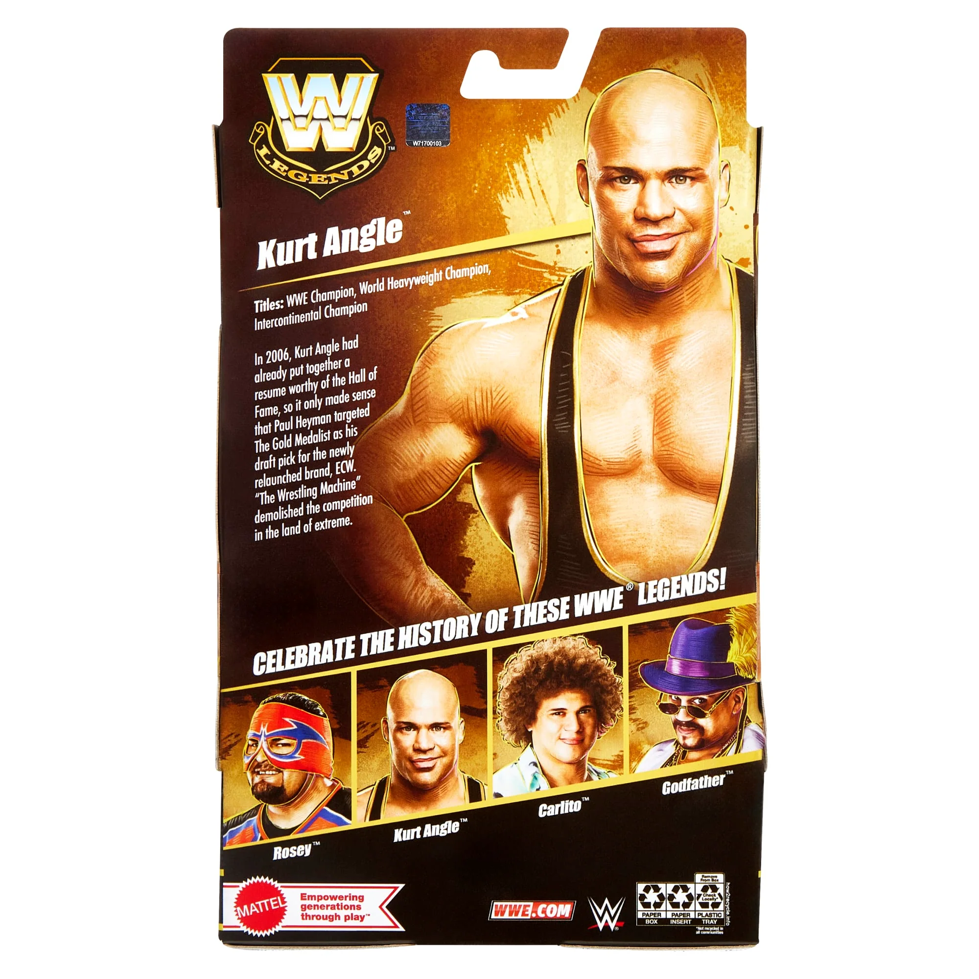 WWE Elite Legends Kurt Angle Action Figure & Accessories, Series 26 Collectible Set, 6-inch - Image 3