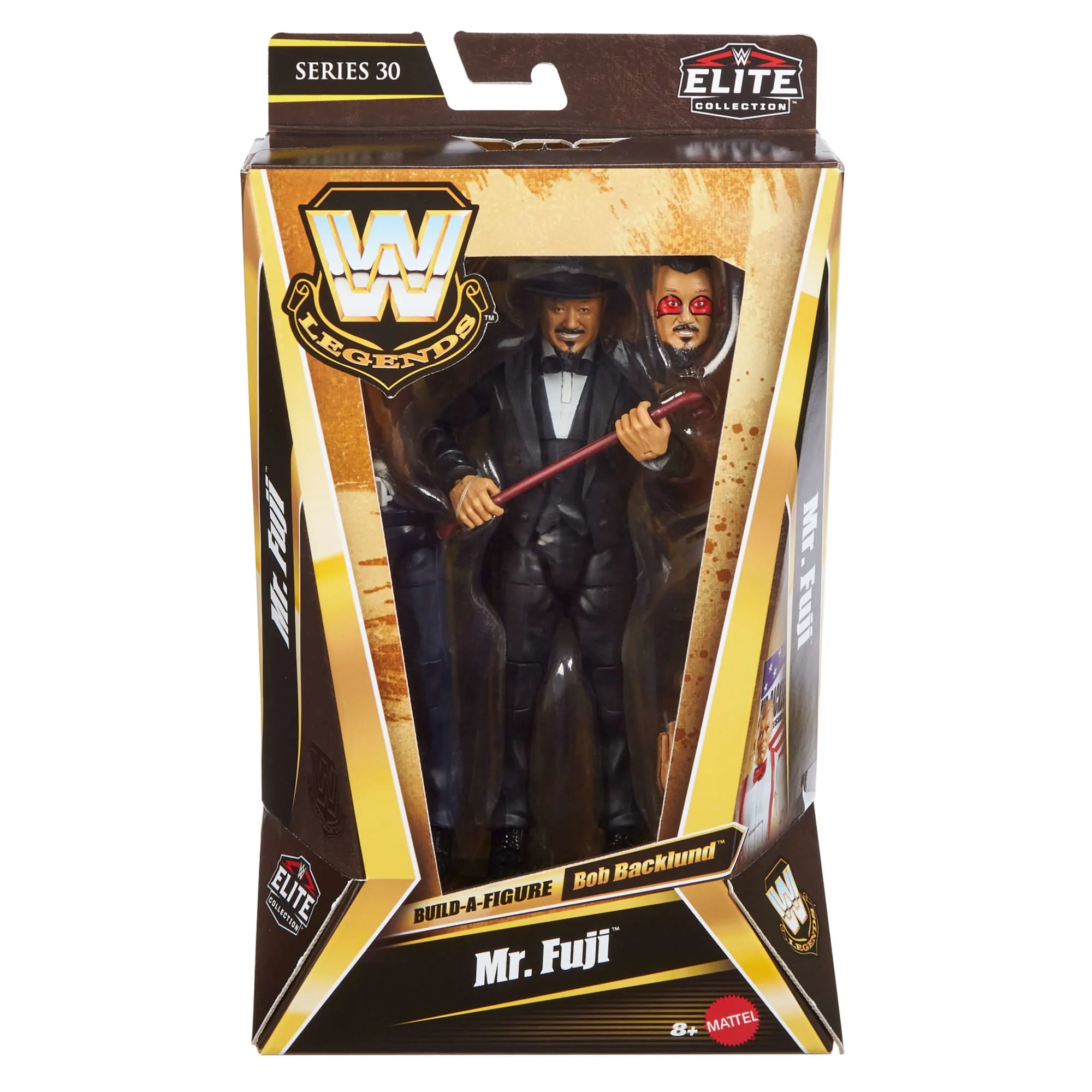 WWE Elite Legends Mr. Fuji Action Figure & Accessories, Series 30 6-Inch Collectible Set - Image 2