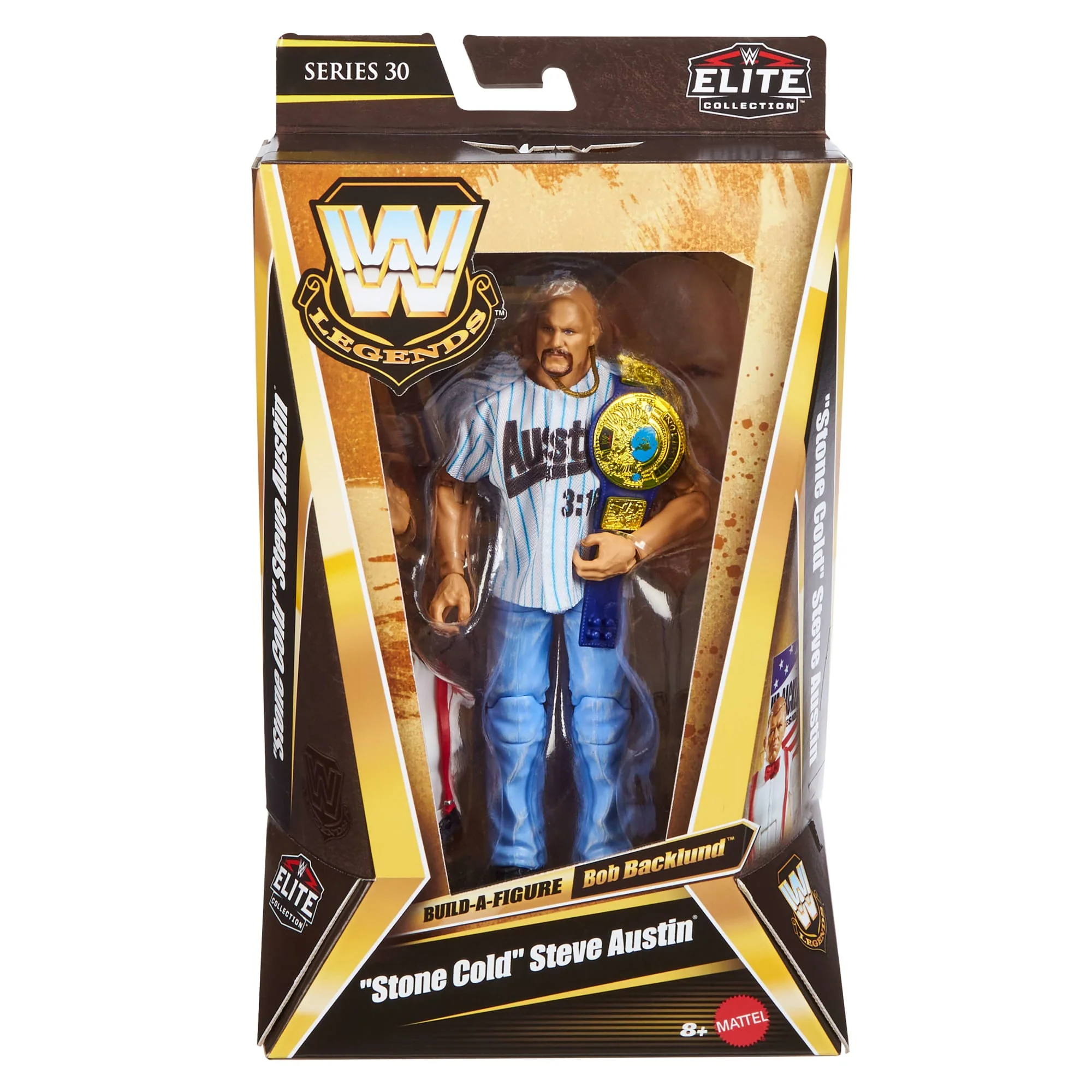 WWE Elite Legends “Stone Cold” Steve Austin Action Figure & Accessories, Series 30 6-Inch Set - Image 2