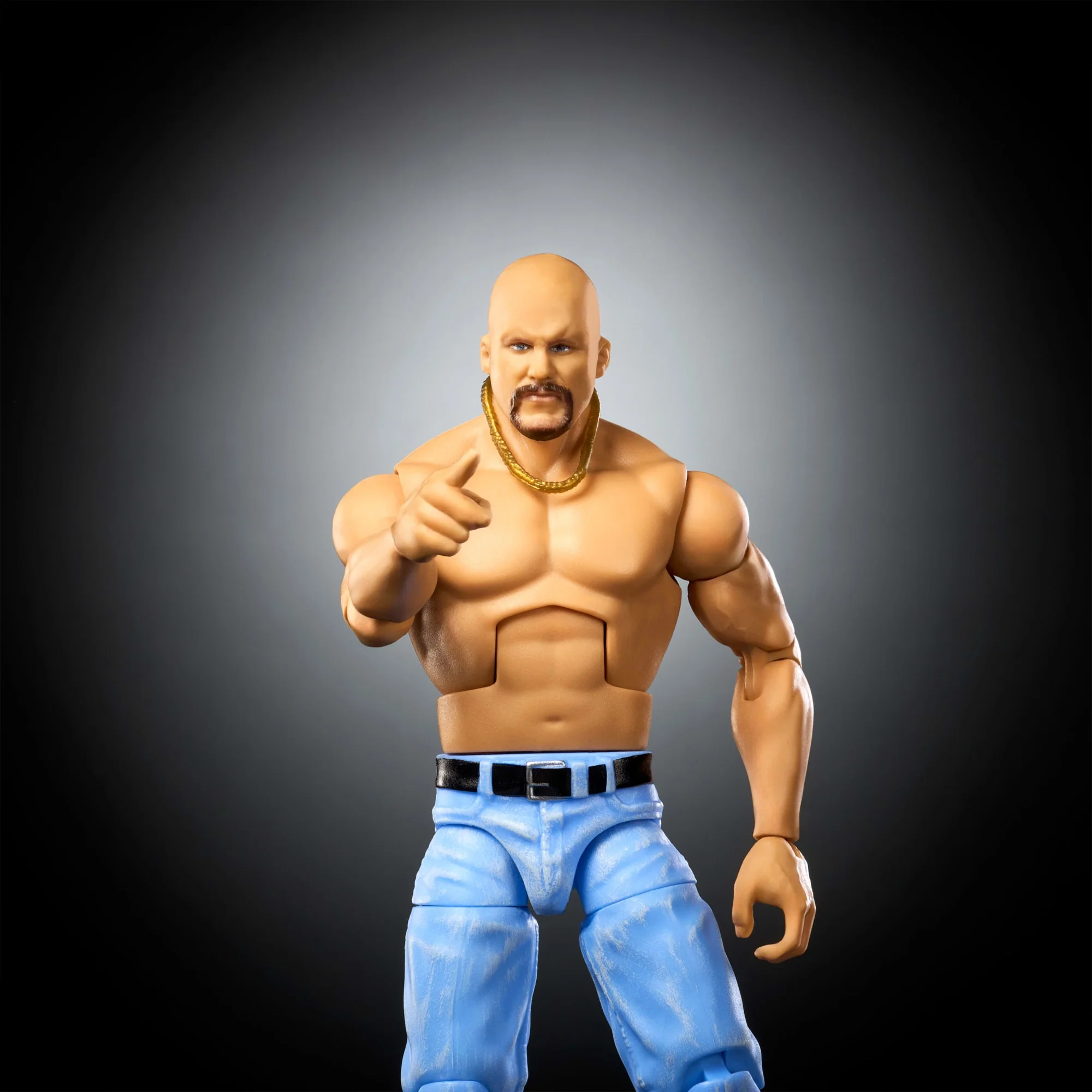 WWE Elite Legends “Stone Cold” Steve Austin Action Figure & Accessories, Series 30 6-Inch Set - Image 3