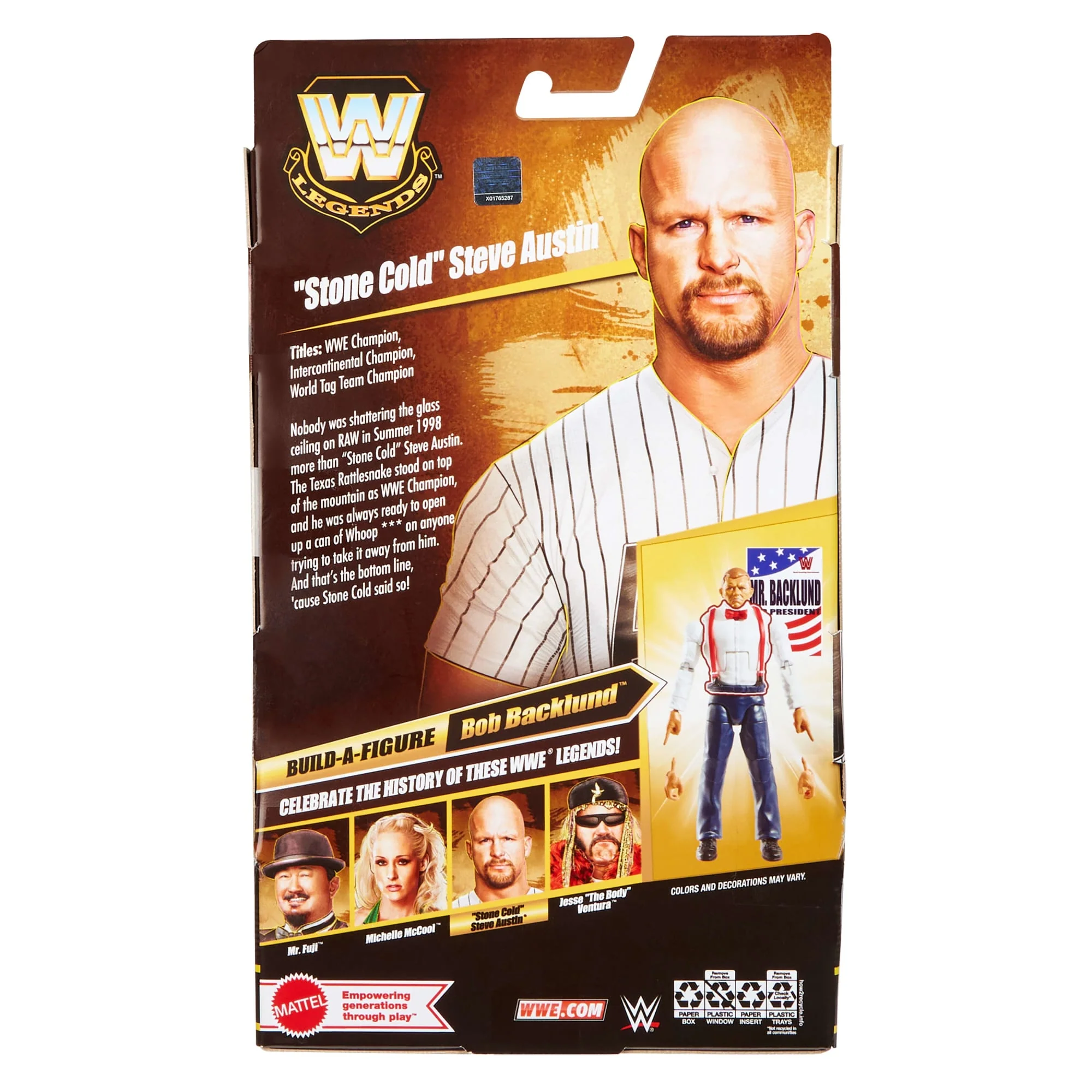 WWE Elite Legends “Stone Cold” Steve Austin Action Figure & Accessories, Series 30 6-Inch Set - Image 6