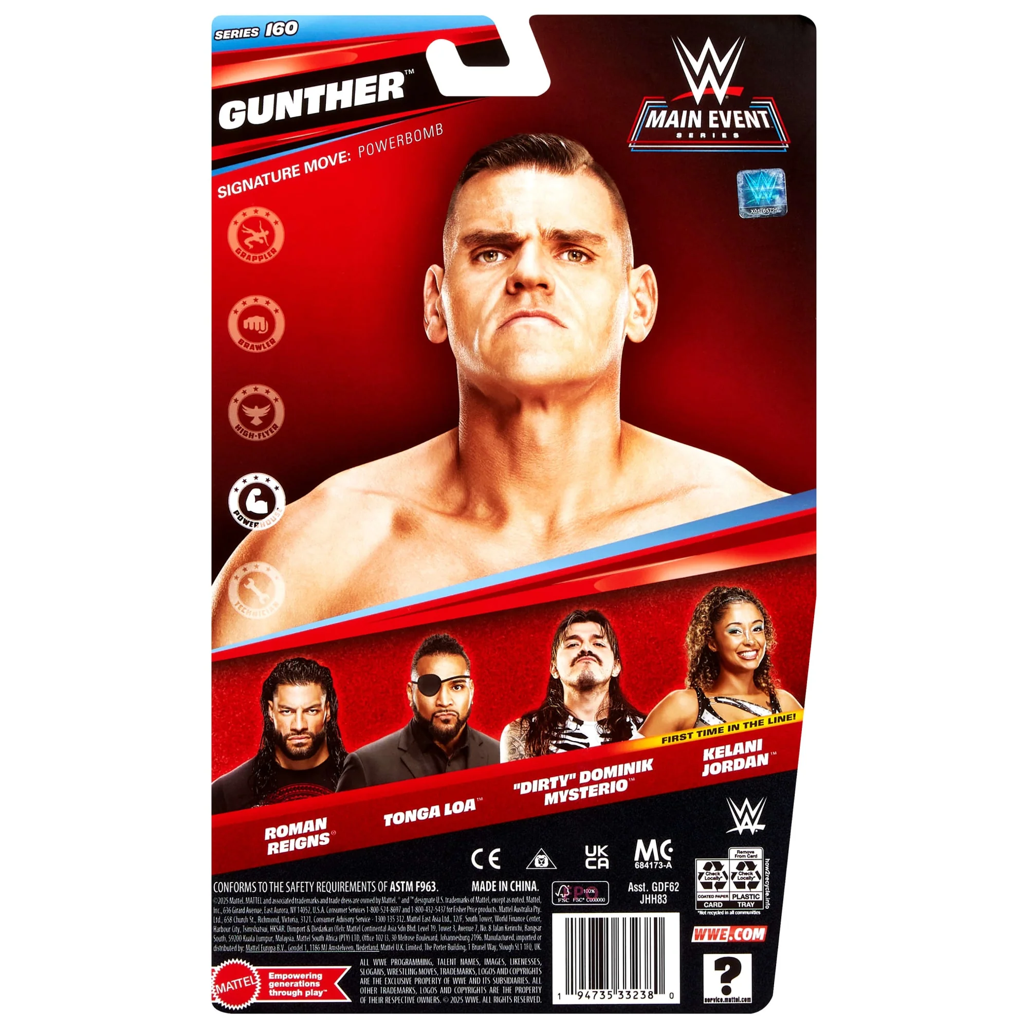 WWE Gunther Action Figure, Main Event Series #160, 6-Inch Collectible With Articulation - Image 6