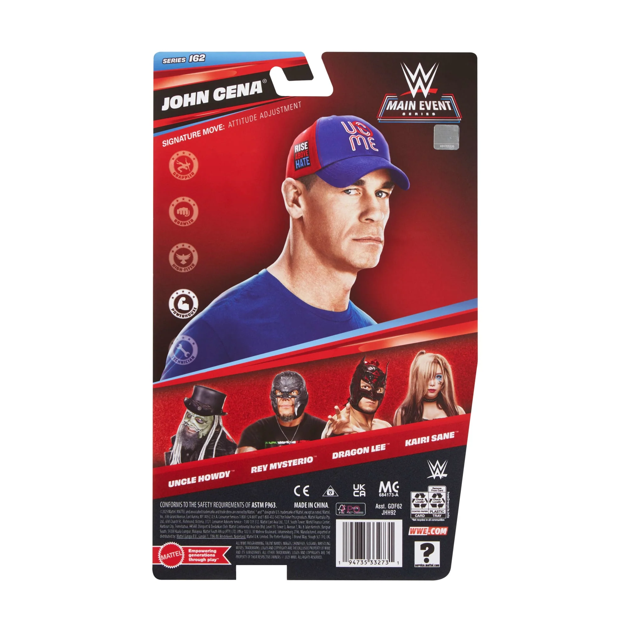 WWE John Cena Action Figure, Main Event Series #162, 6-Inch Collectible With Articulation - Image 6