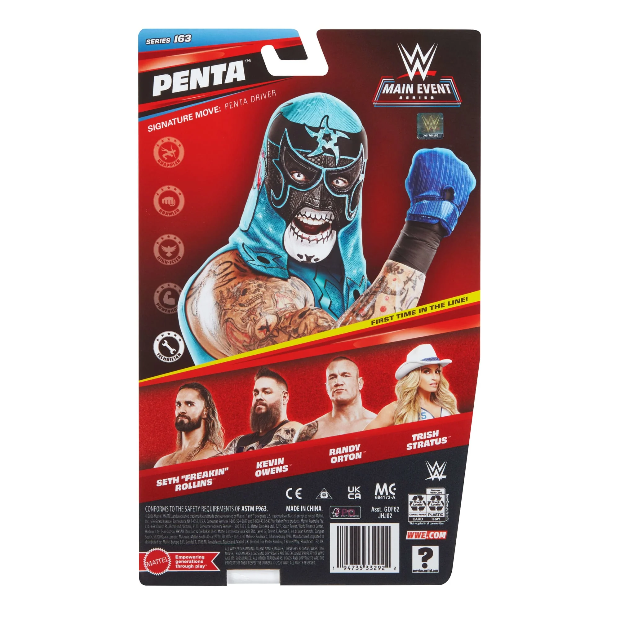 WWE Penta Action Figure, Main Event Series #163, 6-Inch Collectible With Articulation - Image 6
