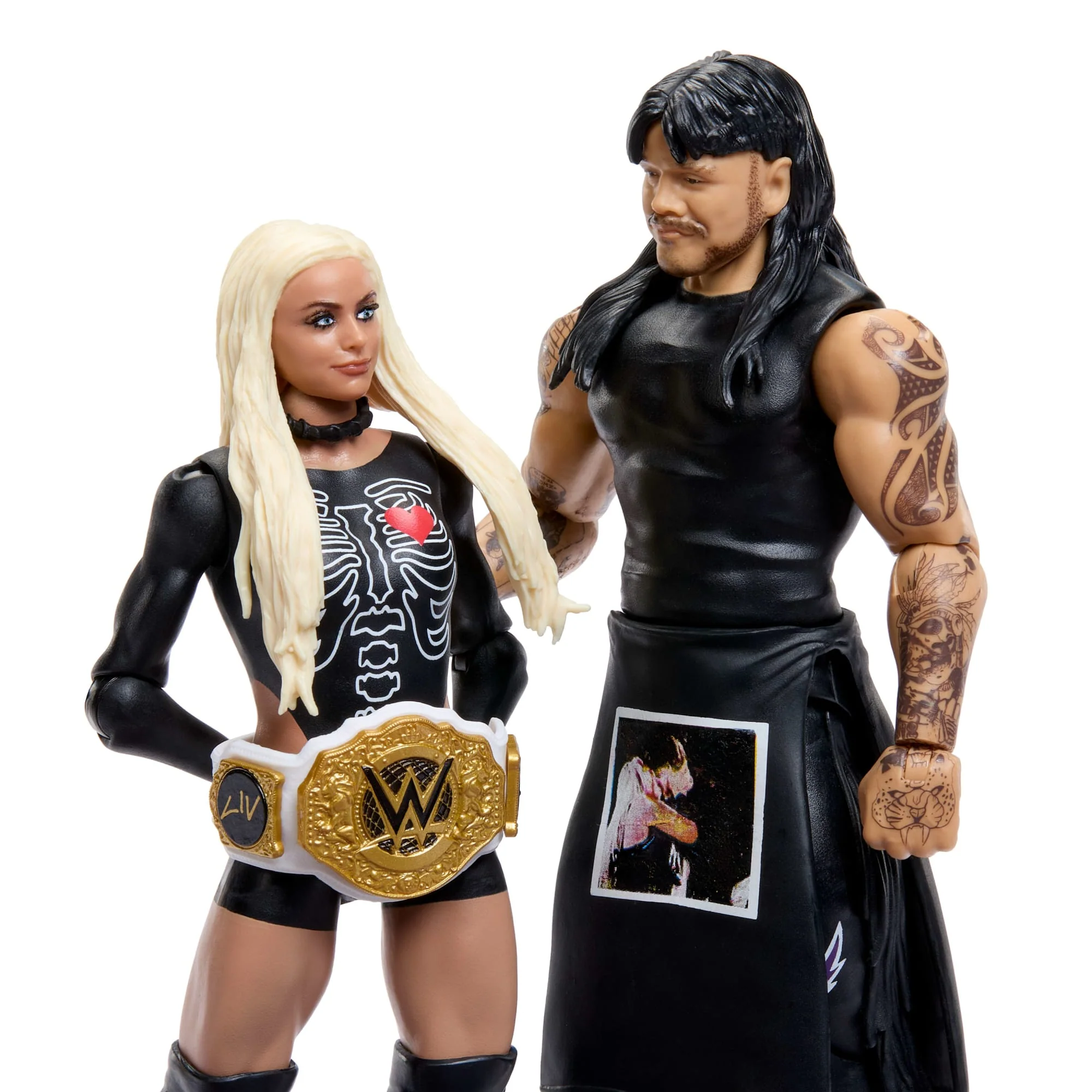 WWE Main Event Showdown Dirty Dominik Mysterio & Liv Morgan Action Figures Set, Series #25, 6-Inch - Image 4
