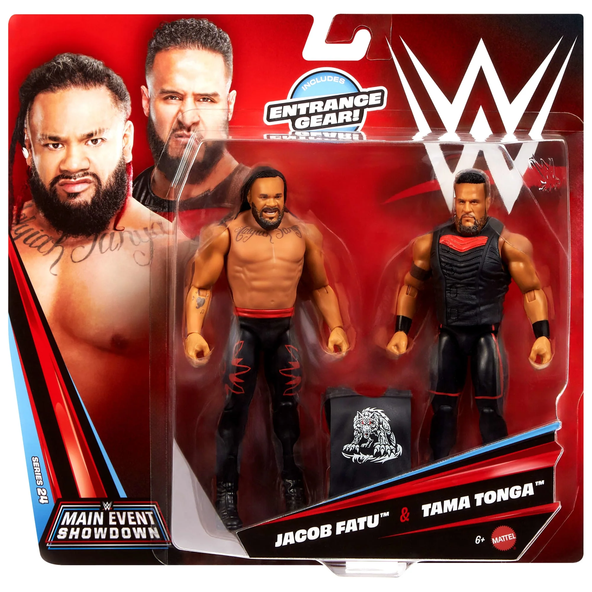 WWE Main Event Showdown Tama Tonga & Jacob Fatu Action Figures Set, Series #24, 6-Inch Collectibles - Image 6