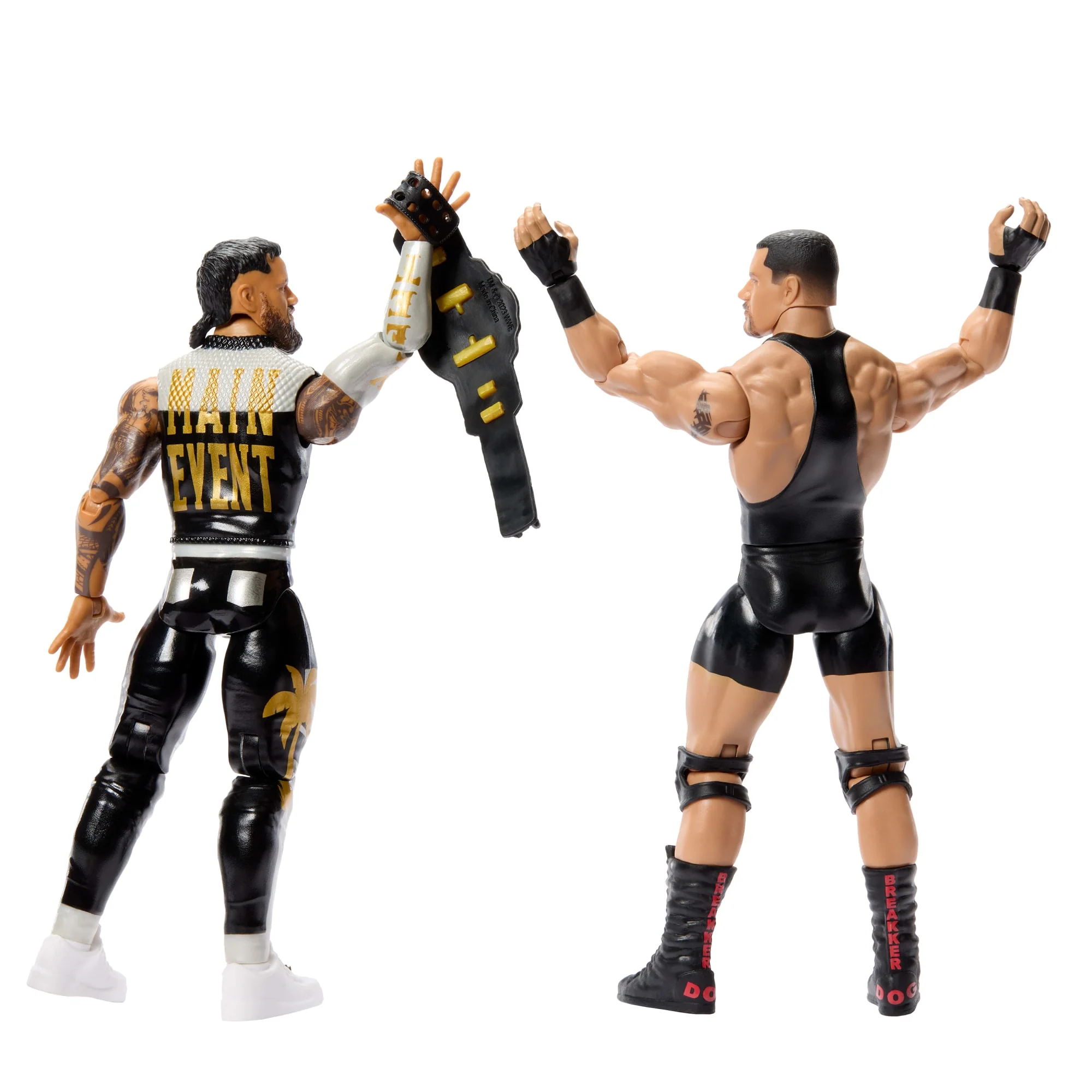 WWE Main Event Showdown Bron Breakker vs Jey Uso Action Figures Set, Series #25, 6-Inch Collectibles - Image 5