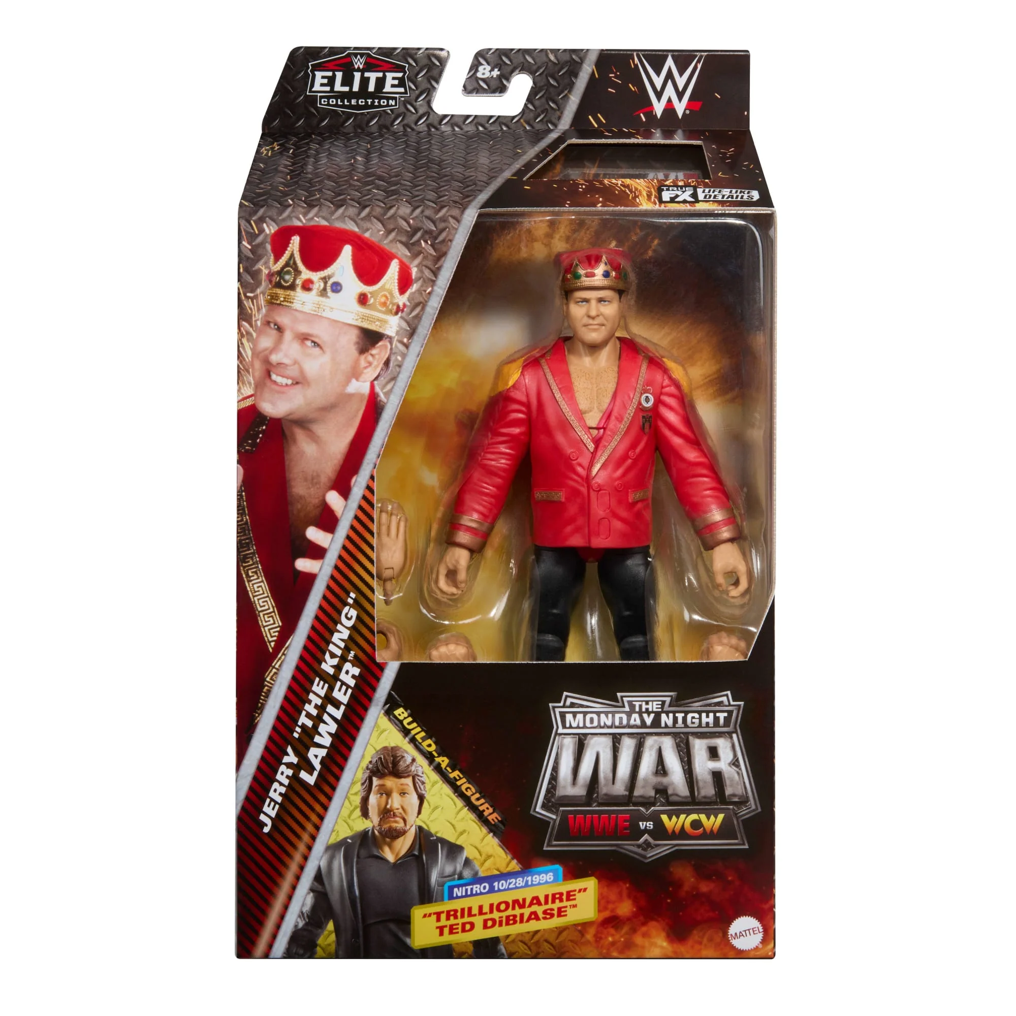 WWE Monday Night War Elite Collection Jerry “The King” Lawler Action Figure & Accessories 6-Inch Set - Image 2