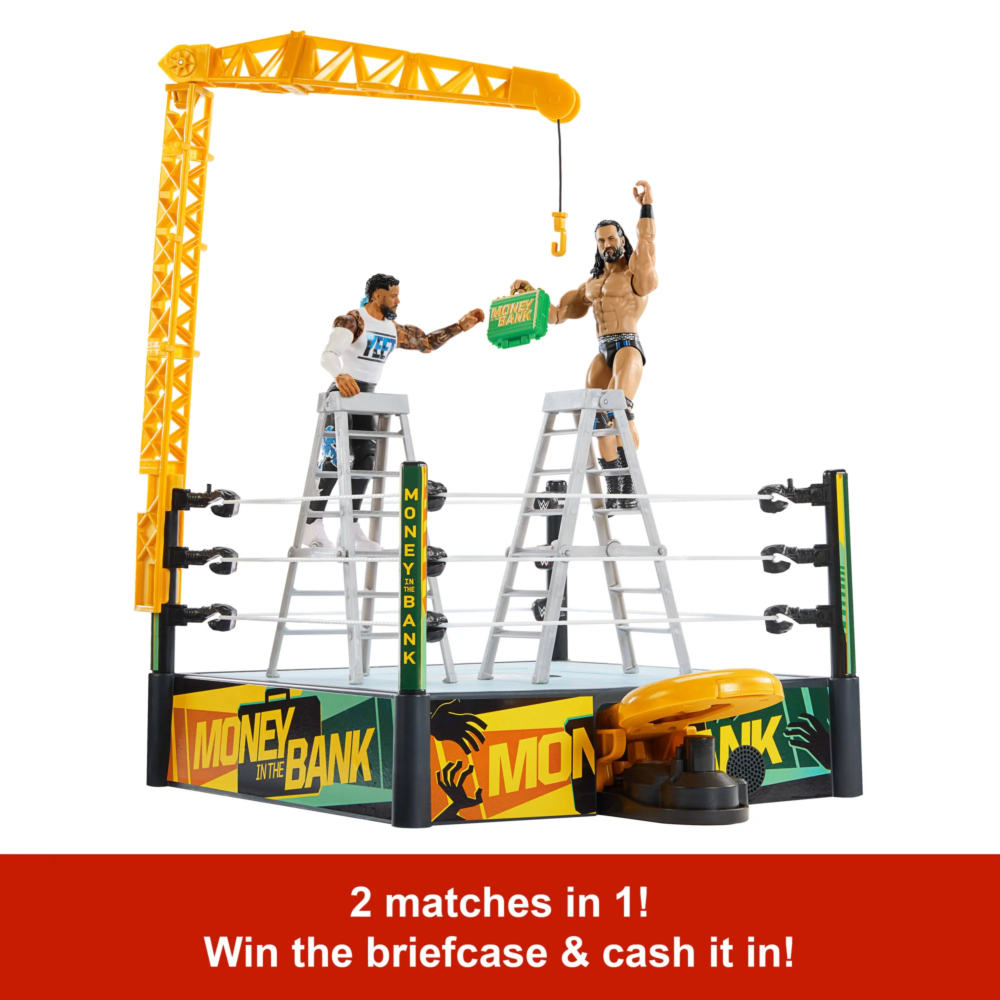WWE Money in The Bank Cash-in Ring Playset With Accessories, 2 Play Modes & 25 Sounds - Image 3