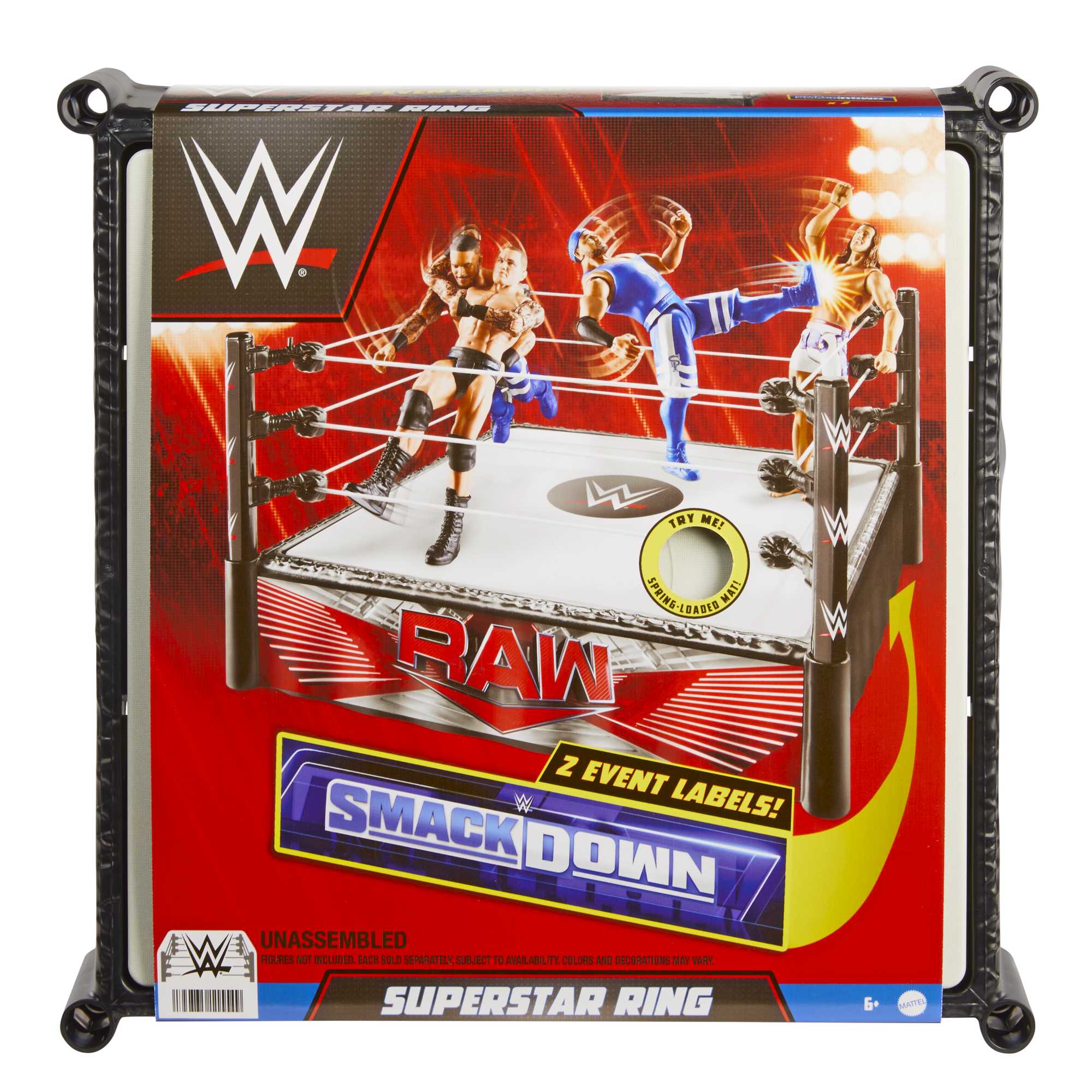 WWE Superstar Ring With Spring-Loaded Mat - Image 4