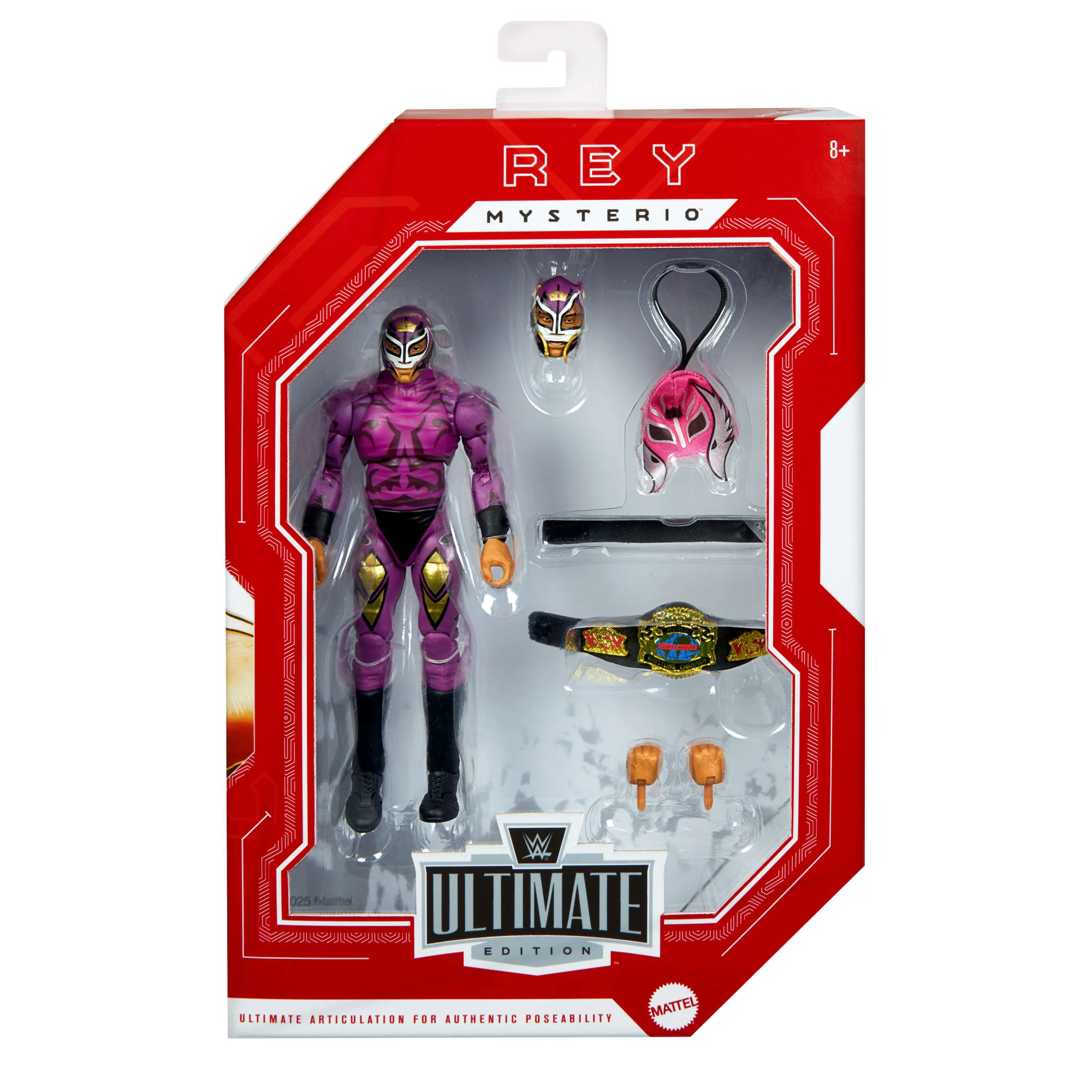 WWE Legends Ultimate Edition Rey Mysterio Action Figure & Accessories Set, 6-Inch Collectible - Image 2