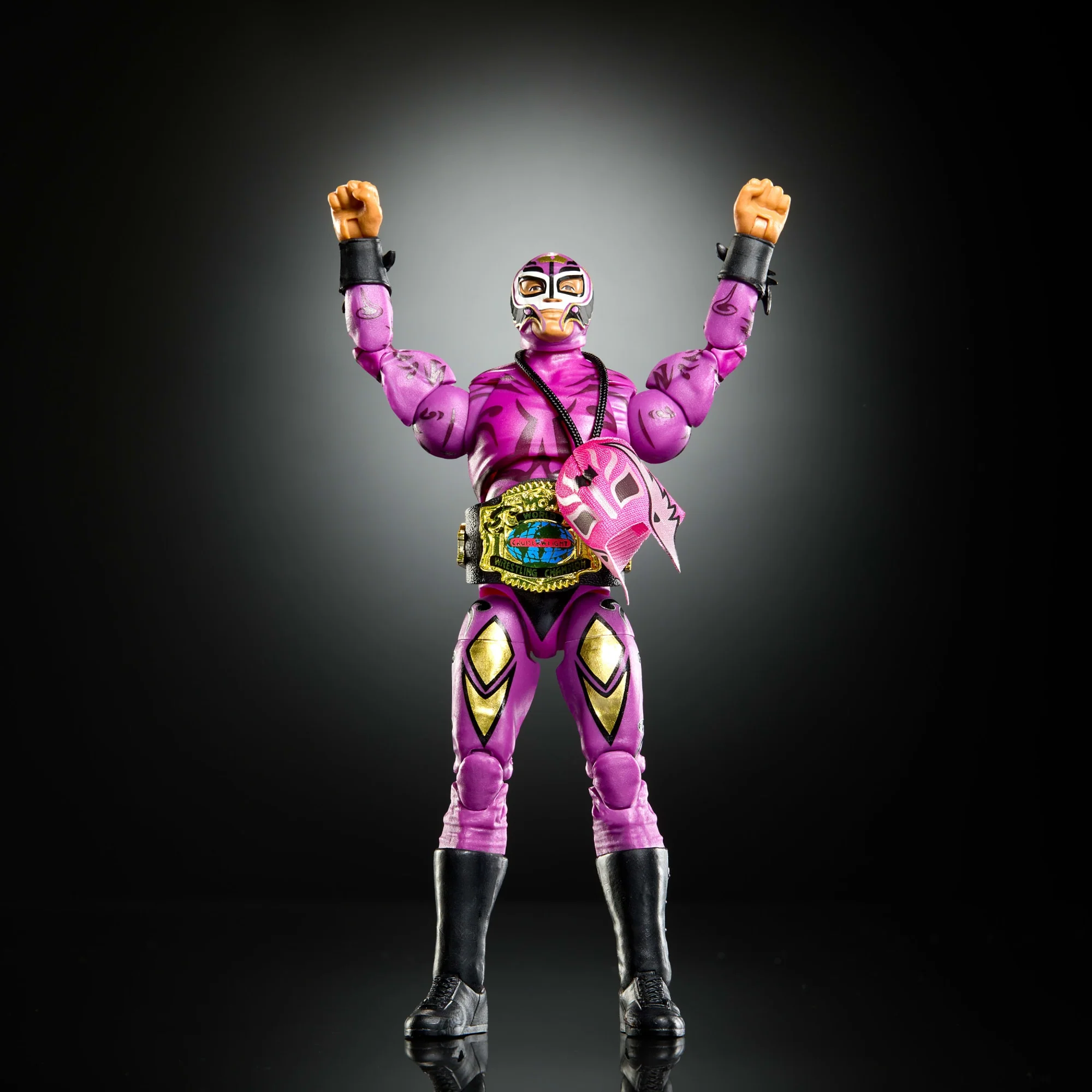 WWE Legends Ultimate Edition Rey Mysterio Action Figure & Accessories Set, 6-Inch Collectible - Image 6