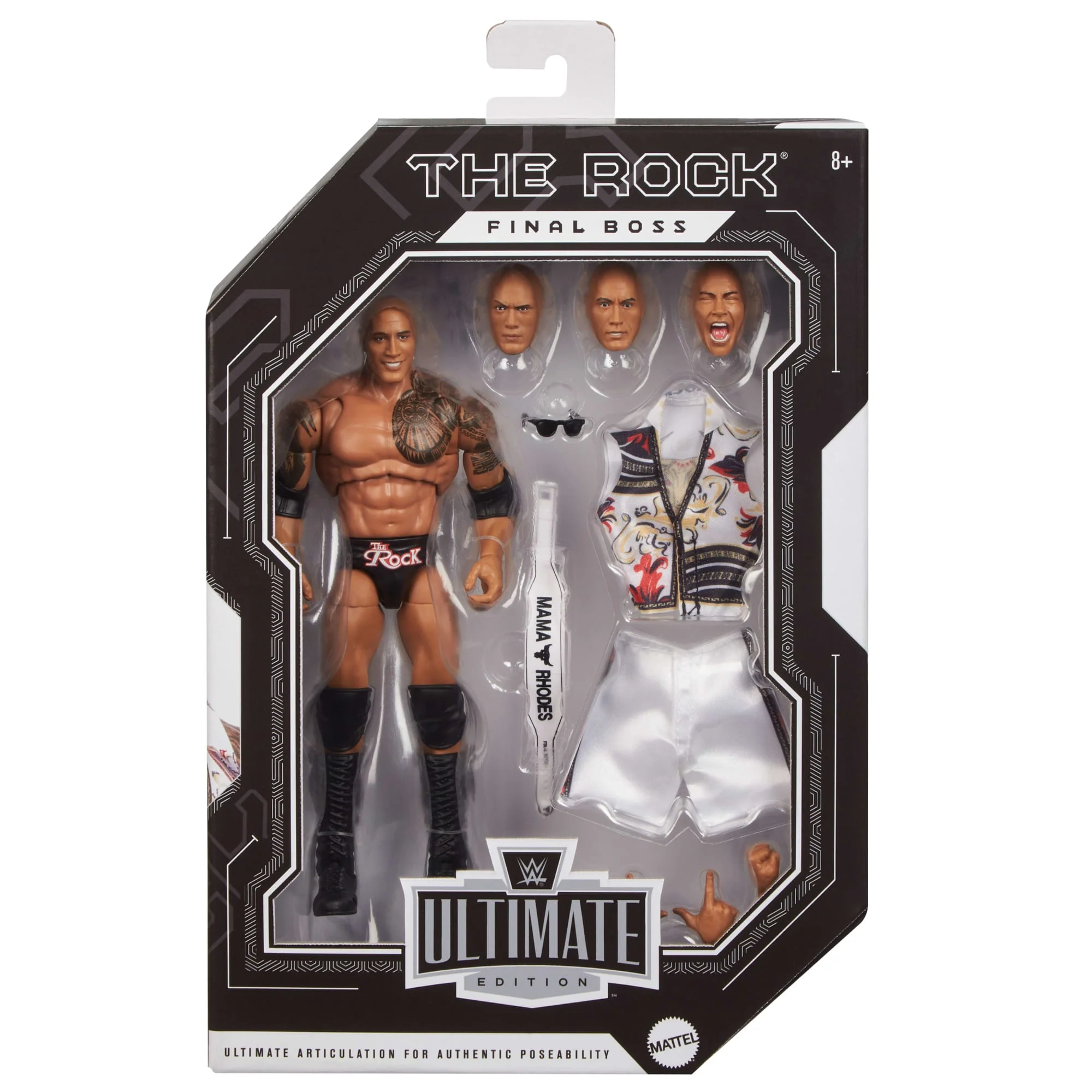 WWE Ultimate Edition The Rock Final Boss Action Figure & Accessories Set, 6-Inch Collectible - Image 2