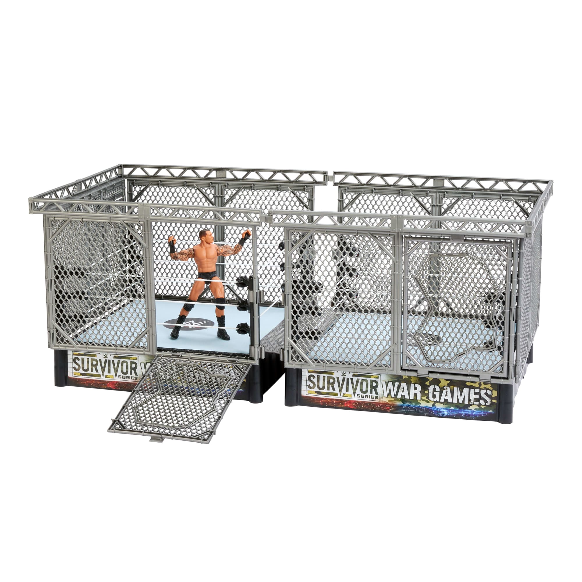WWE Survivor War Games Playset With Randy Orton Action Figure, 2 Rings, Cage & 5 Accessories - Image 3