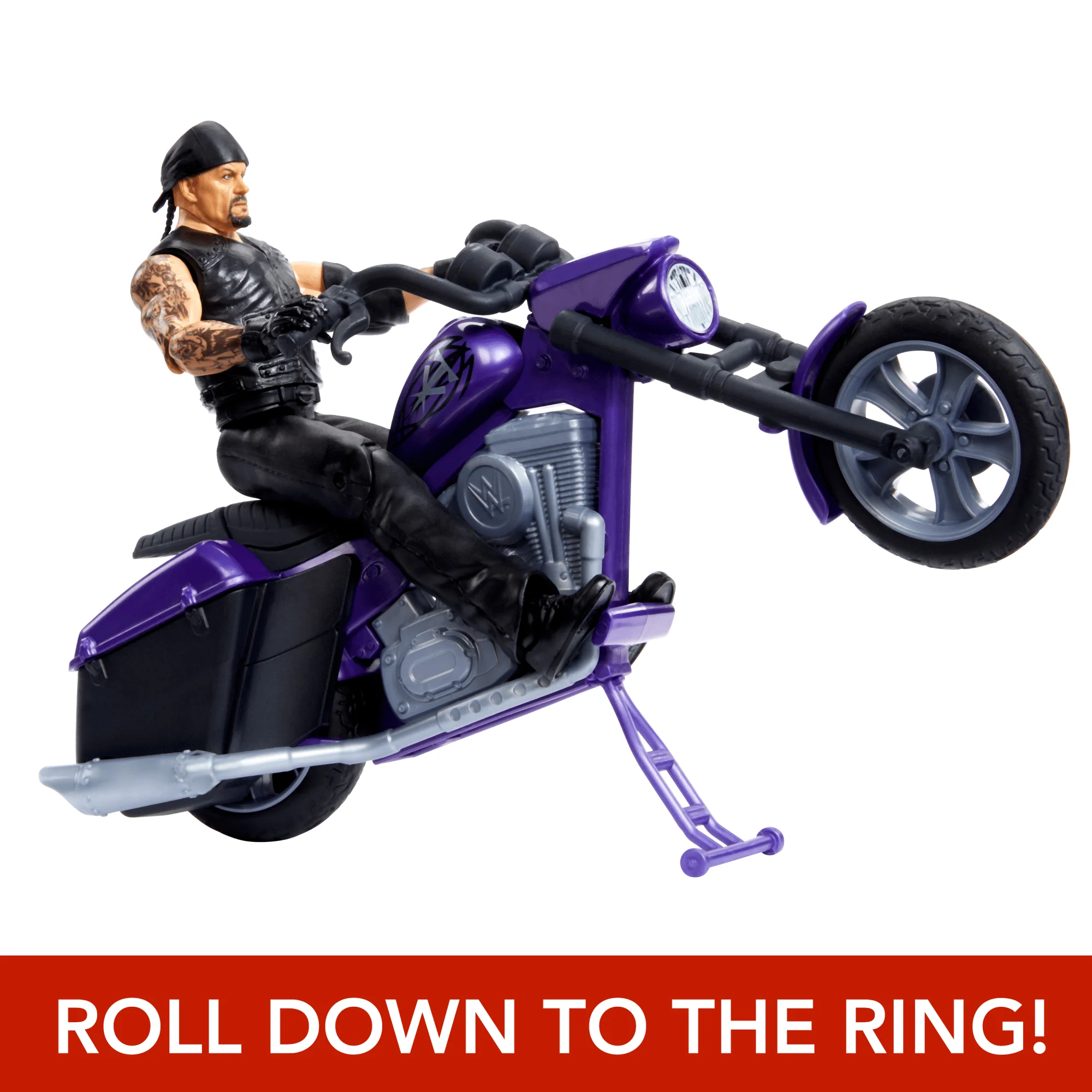 WWE Wrekkin’ Slamcycle Vehicle & Undertaker Action Figure, Toy Morotcycle With Breakaway Parts - Image 4
