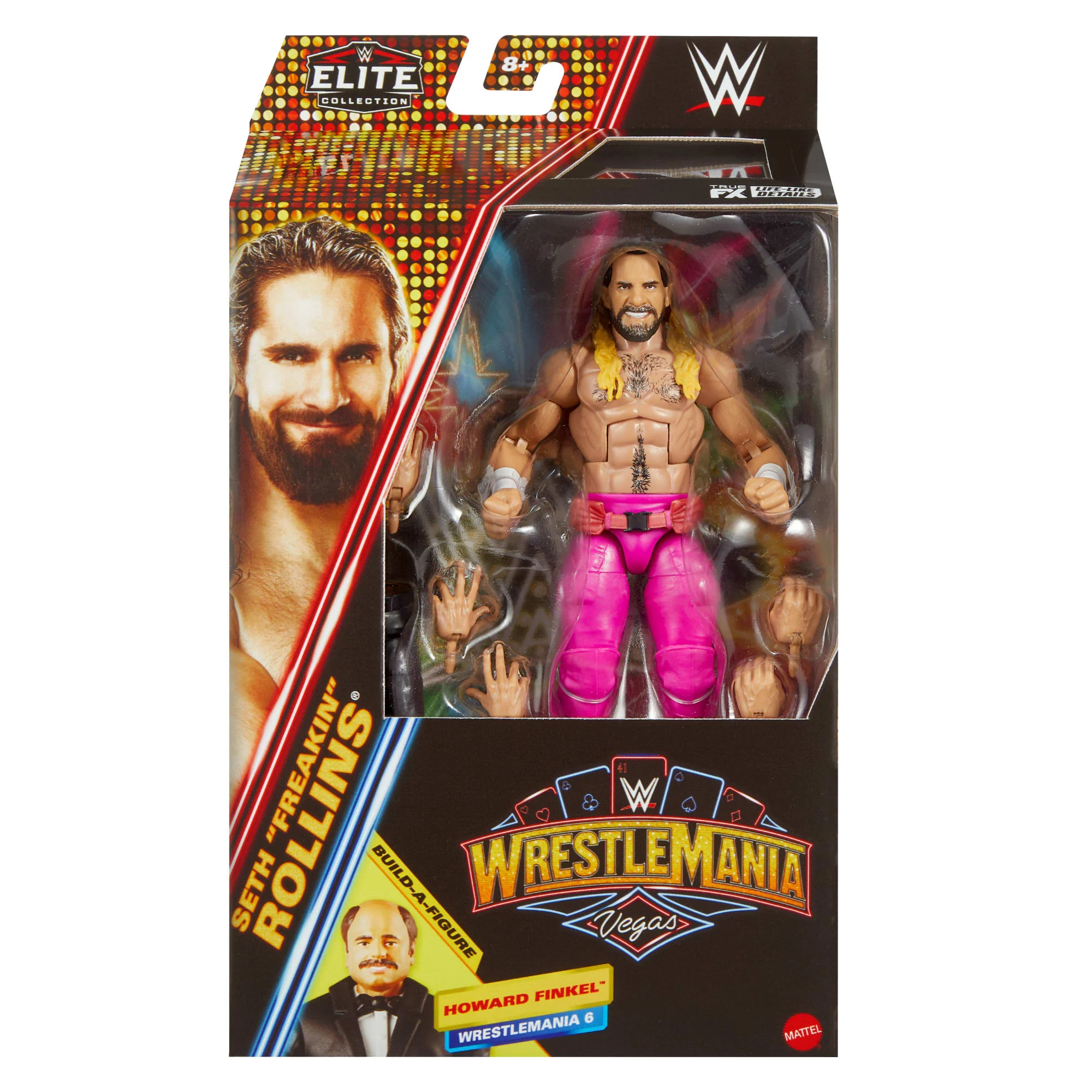 WWE Elite Collection Premium Live EVent Seth Rollins Action Figure Set, Wrestlemania Collectible - Image 2