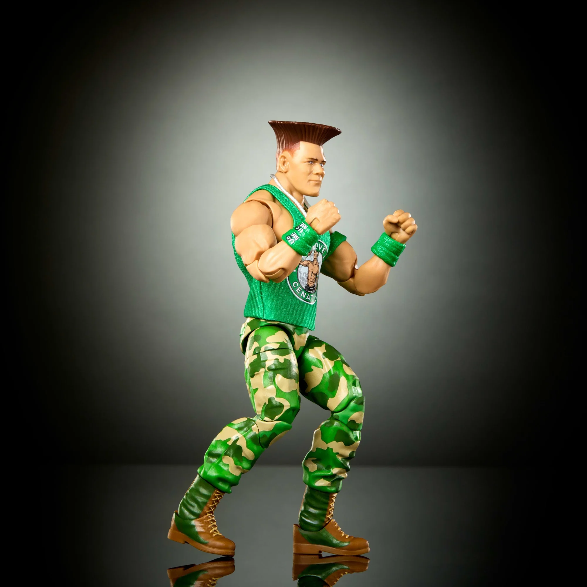 WWE X Street Fighter John Cena Action Figure & Accessories, 6-Inch Collectible Guile Mashup Set - Image 5