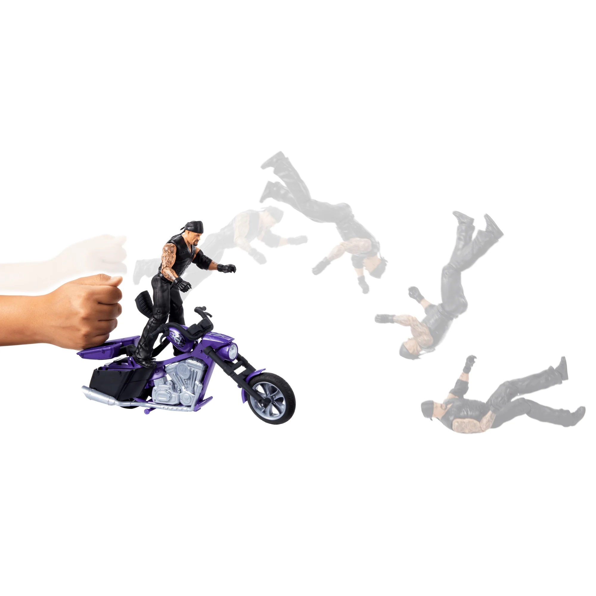 Wwe  Wrekkin’  Véhicule et Fig.  Boneyard Slamcycle et Undertaker - Image 5